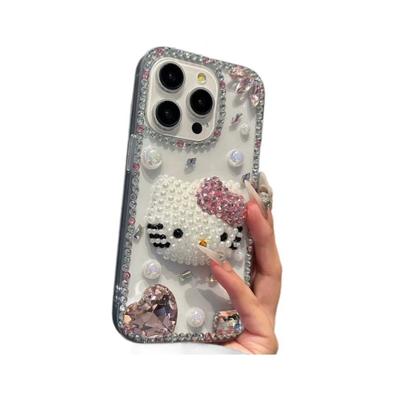 Apple, чехол для телефона с рисунком из мультфильма, iPhone 14 Pro, инкрустированный бриллиантами, 14 Pro Max, 6G