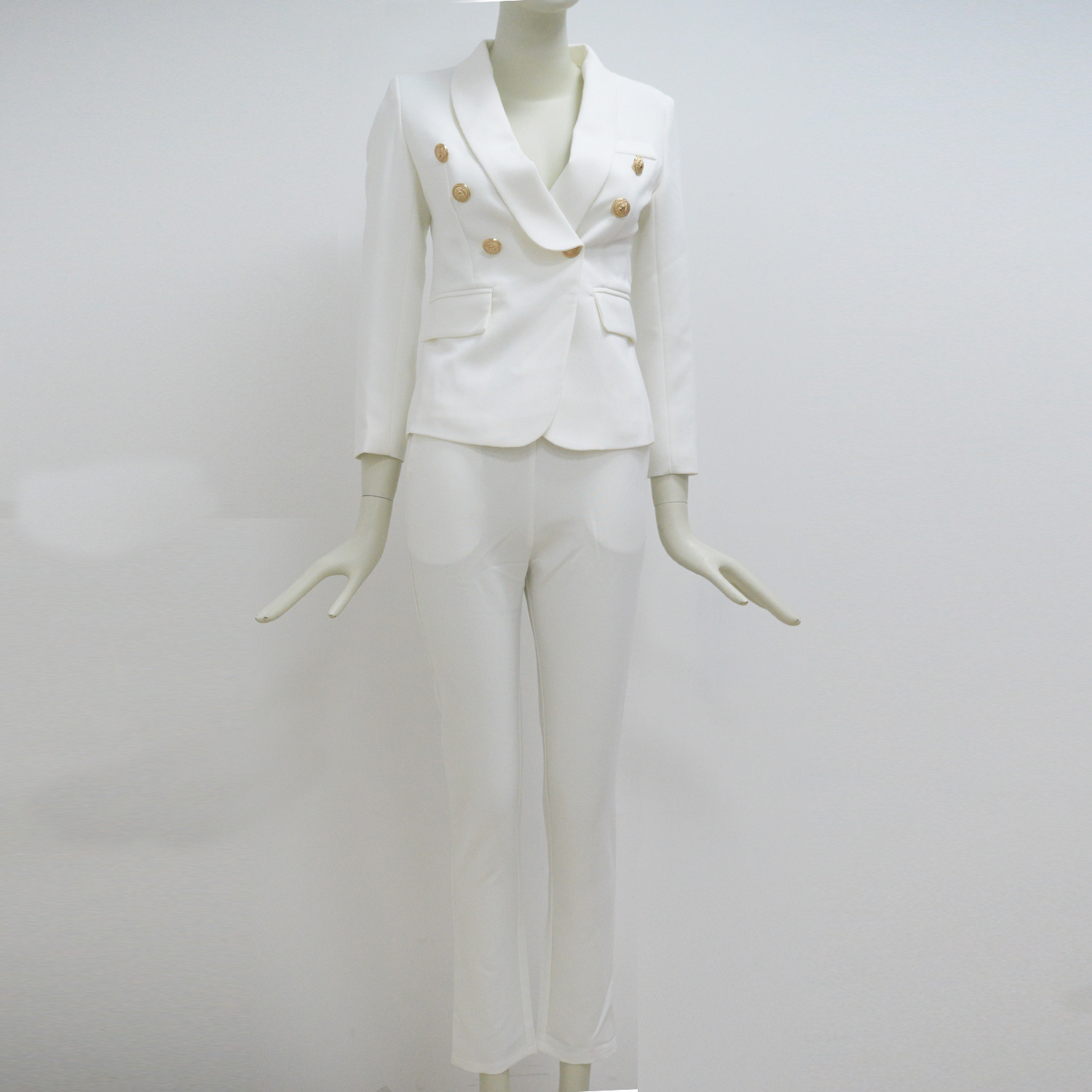 GraceChic Double-Breasted High-End Casual Slim Fit Suit Pants Export Women's Factory Direct Wholesale Hot-Selling Fashion European_voghion.com