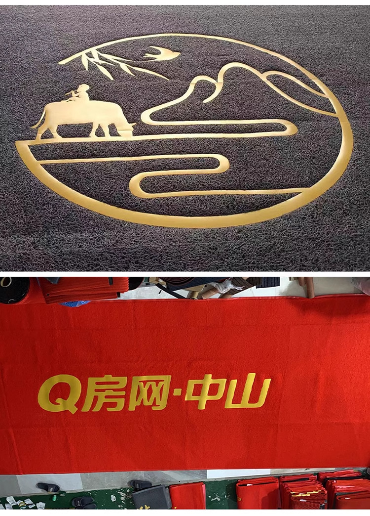 Pvc Silk Circle Floor Mat Entrance Door Mat Square Anti-Slip Mat Door Car Plastic Foot Mat Carpet