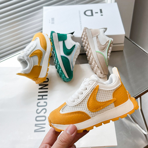  Autumn New Children's Forrest Gump Shoes Mesh Breathable Boys and Girls Versatile Internet Celebrity Dad Shoes Casual Sports Shoes