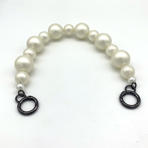 Guangdong factory direct supply of bag hardware accessories DIY pearl bag chain strap fashion pearl handle