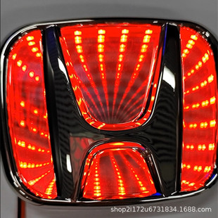 Suitable for 3D Honda logo light new and old flying odyssey CRV accord civic rear tail logo luminous car logo light