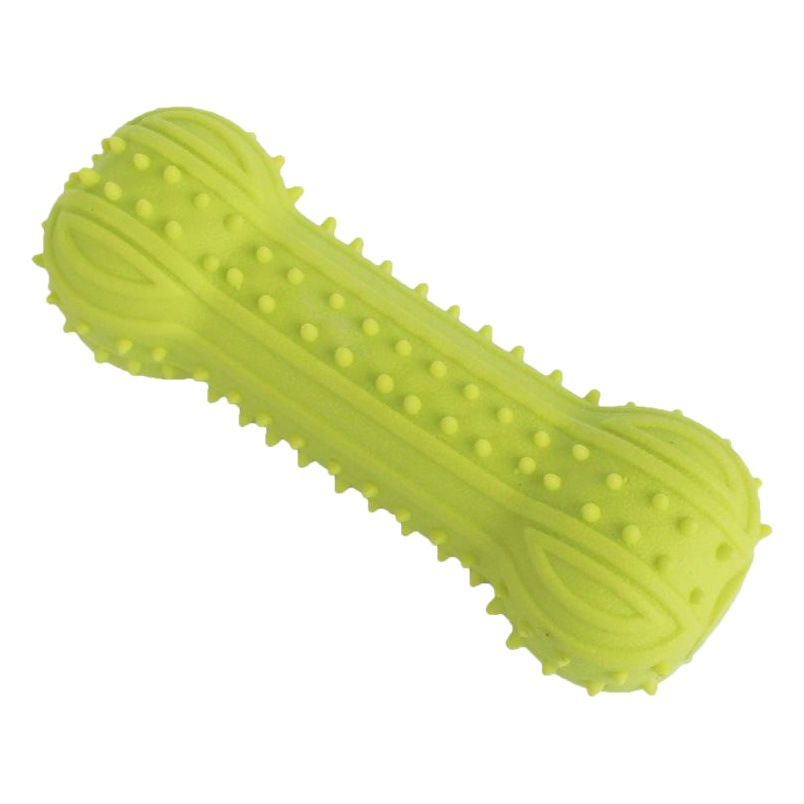 Pet TPR juguete de goma silbato largo Barbell silbato largo que sopla dientes de mordedura molar perro juguete de entrenamiento