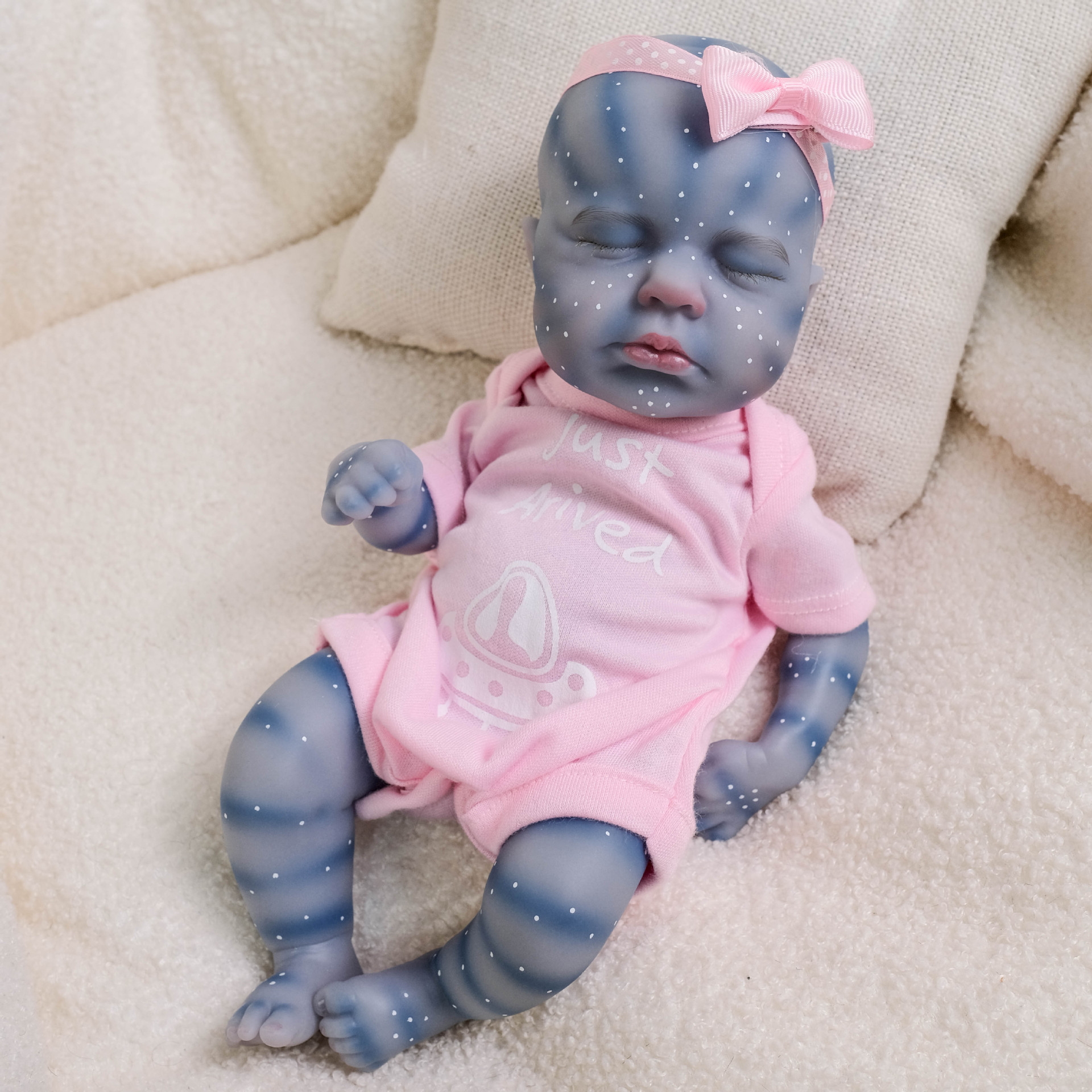 Muñeca de simulación de mono rosa de 27CM LOULOU Avatar pintada a mano para enviar regalos de juguete para niños bebé