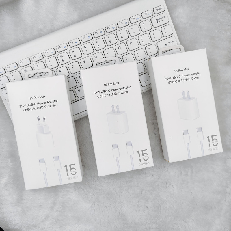 35W Charger Suitable for Apple Mobile Phones 15-17 Charger Type-C-C Fast Charging Head Dual C Charging Set