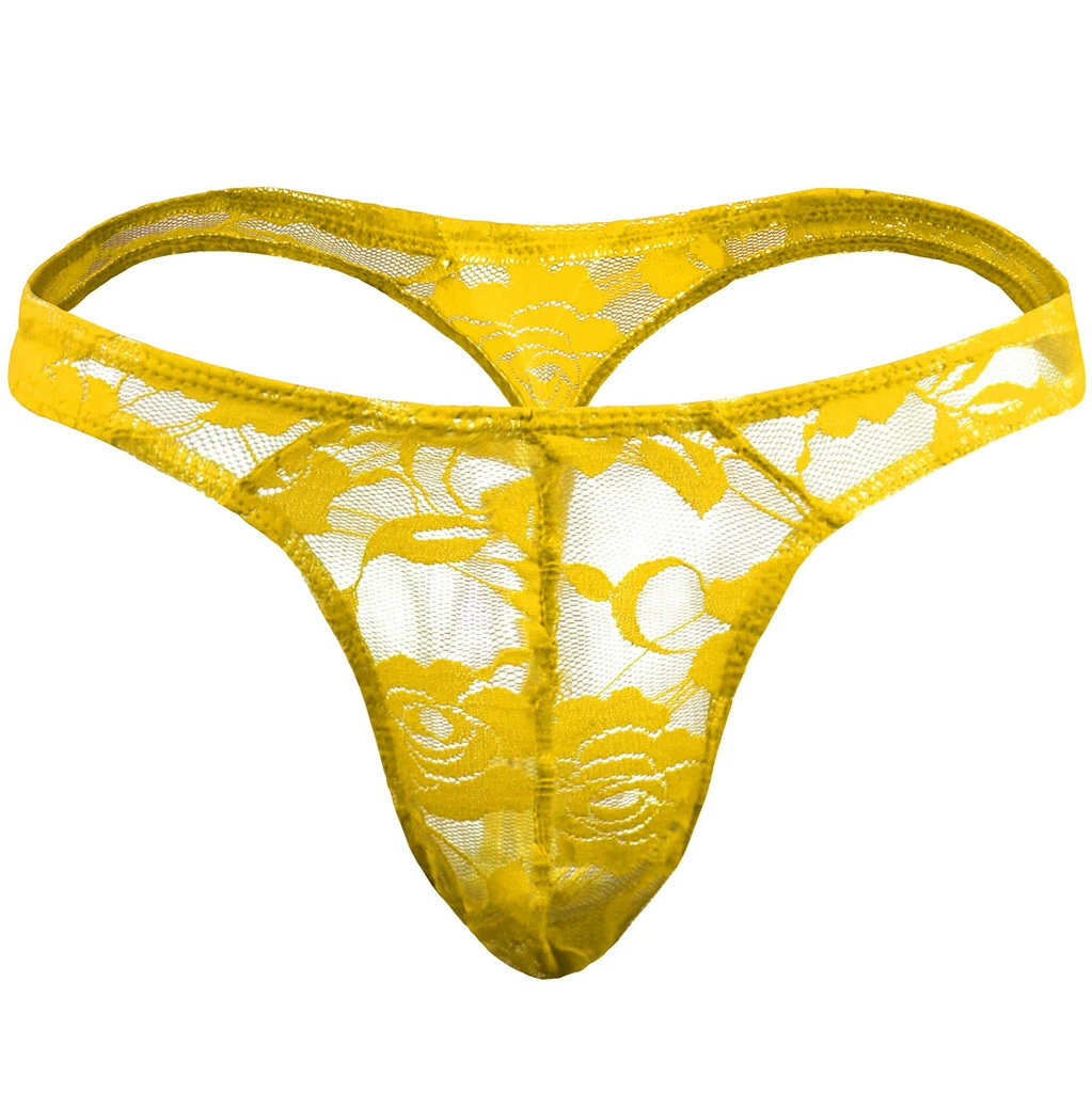Floral Lace Sexy Thong Underwear with Sheer Mesh, Comfortable Fit, Available in Many Colors For Women
