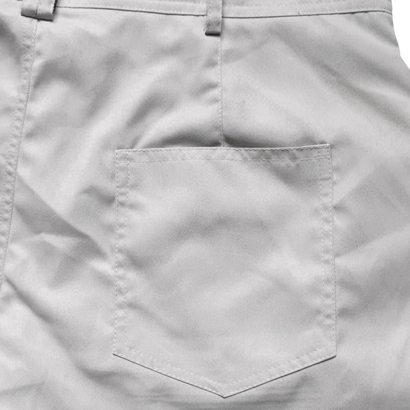 Herren Casual Hosen Arbeitskleidung Sommer Leder Gespleißt Gerade Einfarbig_voghion.com