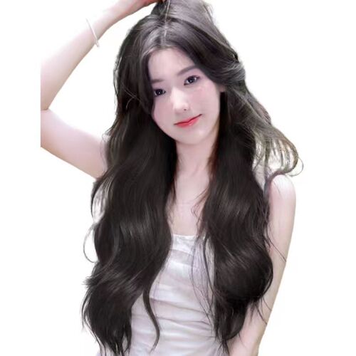 Large wavy one-piece U-shaped female long hair simulation hair extensions, light, invisible and traceless summer patches, large wavy curly hair pieces