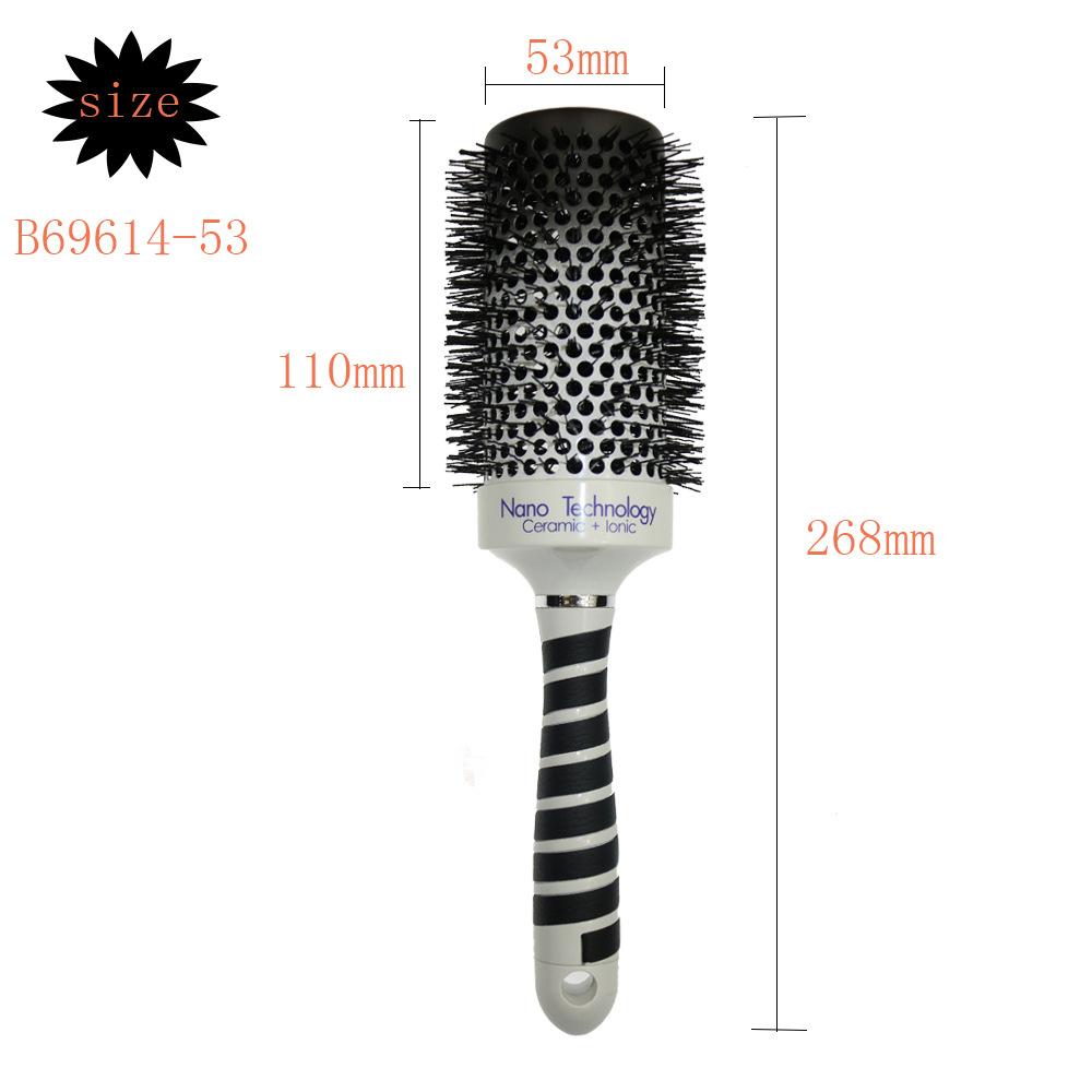 頭部黑變白溫變色滾梳 漸變色 美發(fā)造型梳 陶瓷梳空氣美發(fā)梳