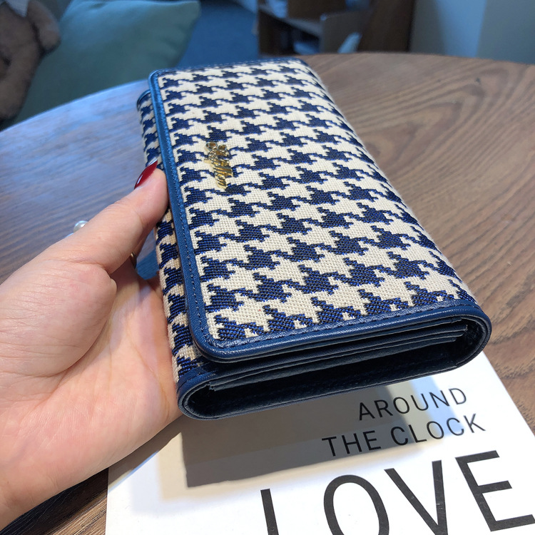 Spot-Lieferung lange Brieftasche für Frauen 2024 neuer Stil aus echtem Leder mit mehreren Kartenfächern Kartentasche Canvas große Kapazität Handytasche trendy_voghion.com