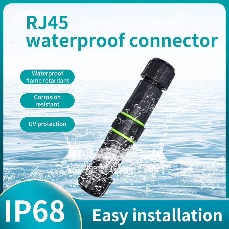 Jumper Cable Outdoor Rj45 Interface Network Connector Ip68 Waterproof Suitable for M16 Connector Wire-To-Wire Network Port Jumper Cable Outdoor Rj45 Interface Network Connector Ip68 Waterproof Suitable for M16 Connector Wire-To-Wire Network Port