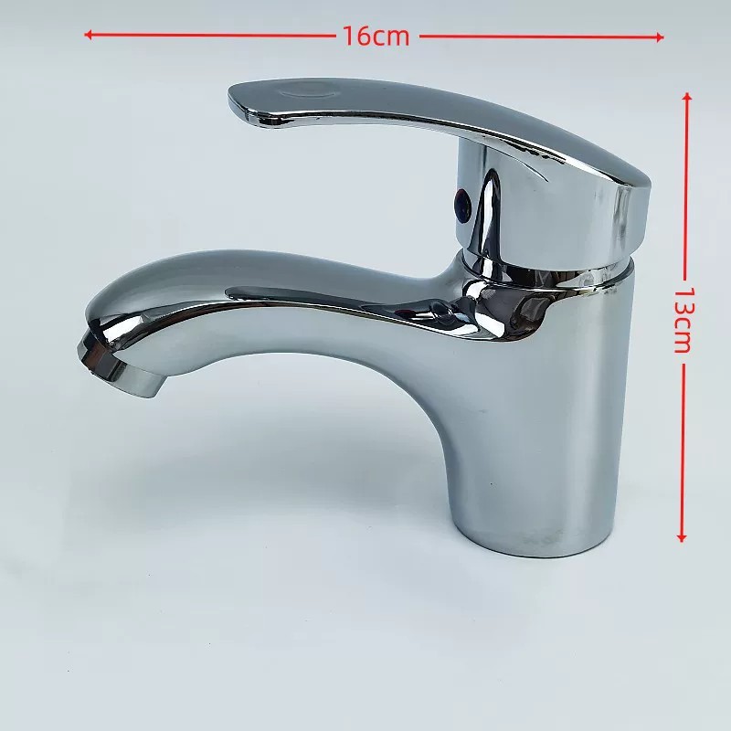 Grifo de Lavabo Monoperforación de Aleación de Zinc, Agua Fría y Caliente, para Lavamanos image 3