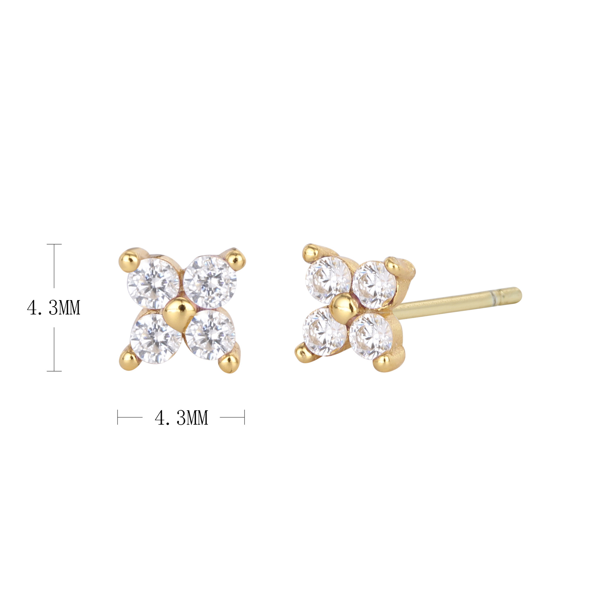 925 silver-plated gold-white