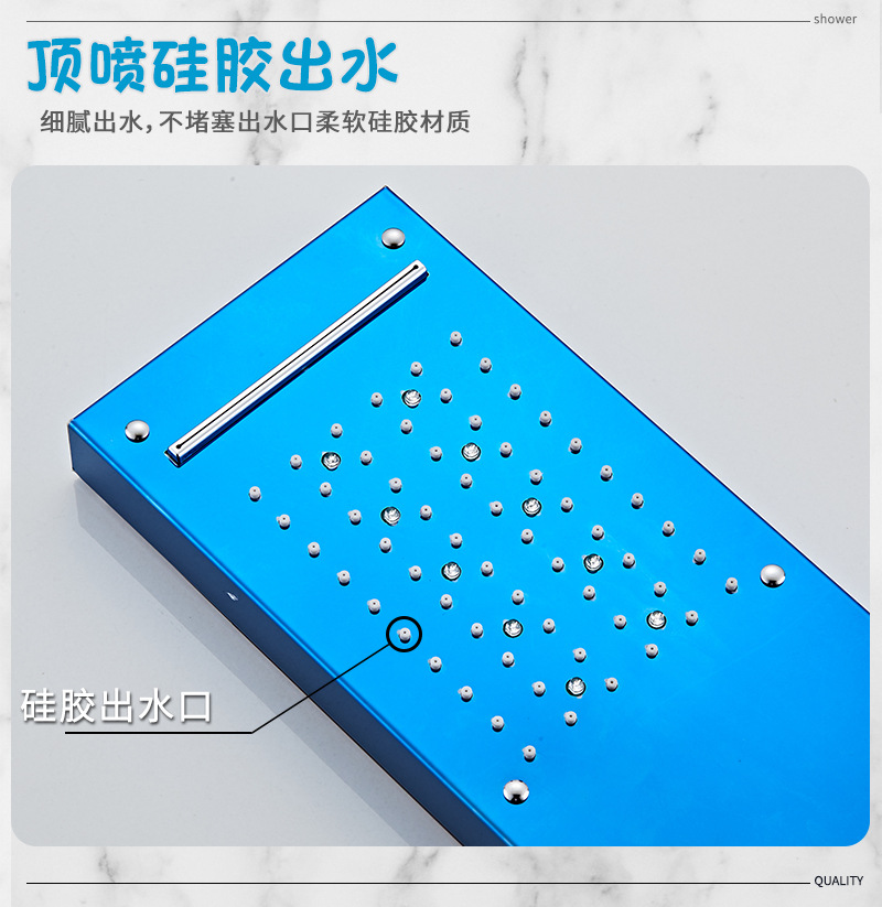 Stainless steel Shower screen, shower head set, digital display Shower panel, constant-temperature integrated shower screen undefined