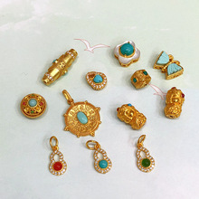 ��Ȼ��ʯ�����ϼt��ĸ���� S925�y僽�ͨ�׵������diy����Ʒ
