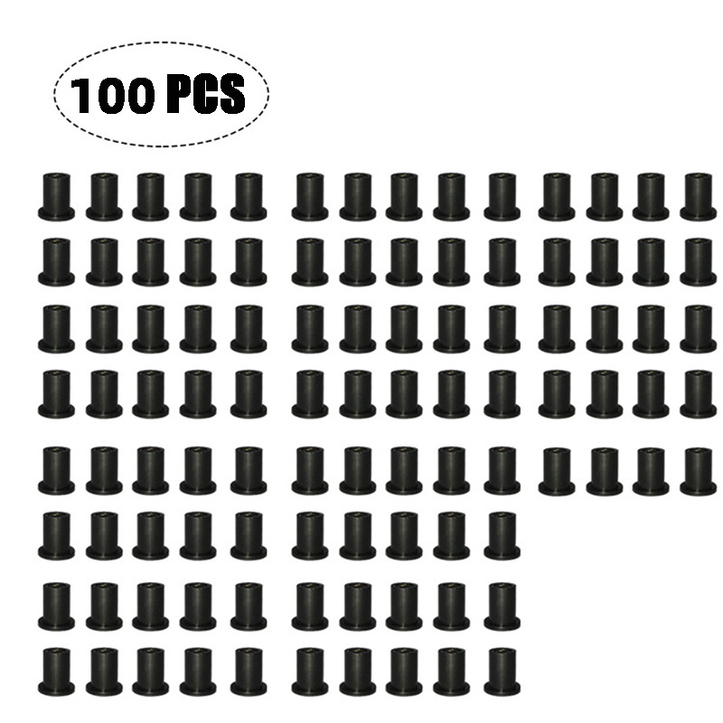 Venta caliente modelo privado M4M5M6 tuerca de pozo de goma 5mm universal motocicleta parabrisas tuerca de latón 0,8