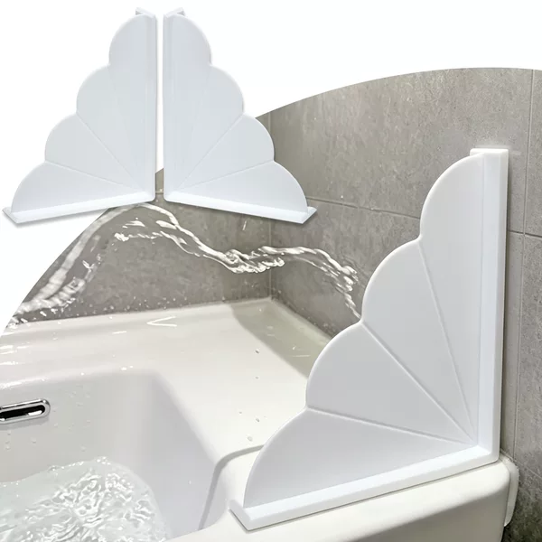 Cross-border silicone suction cup shower splash guard, bathtub corner waterproof strip, pool water barrier, sink water blocking board