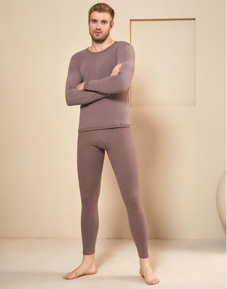 Men's thread patch suit-light brown