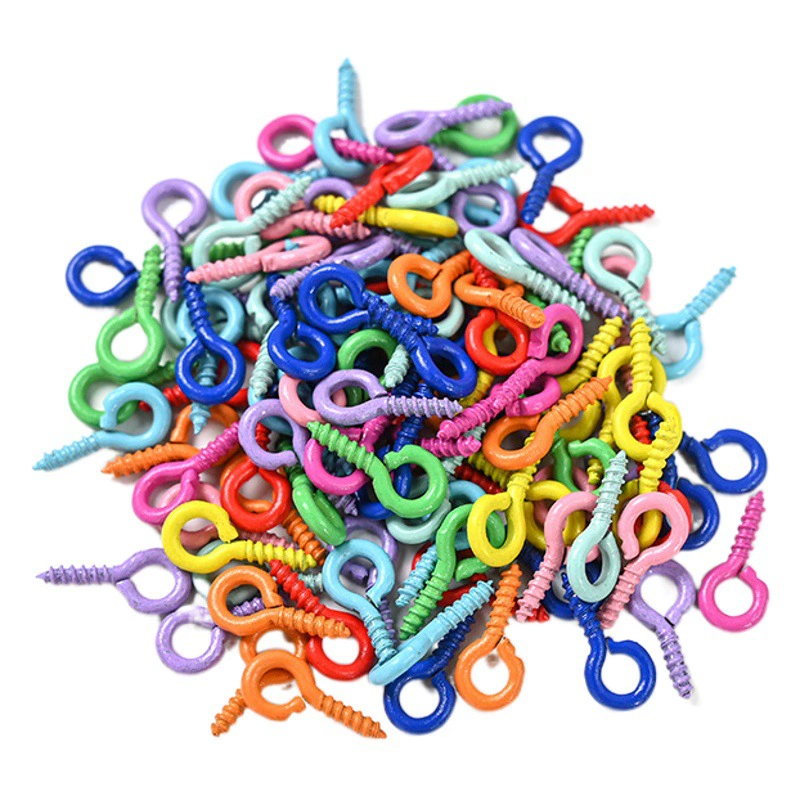 Цветная краска овечий угол краска для ногтей металлический винт овечий глаз жемчуг висит DIY ювелирные аксессуары оптом