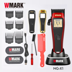 WMARK理髪カット液晶リニアモータープロクロスボーダーデジタル表示イヤーDLCナイフヘッド理髪器NG-X1
