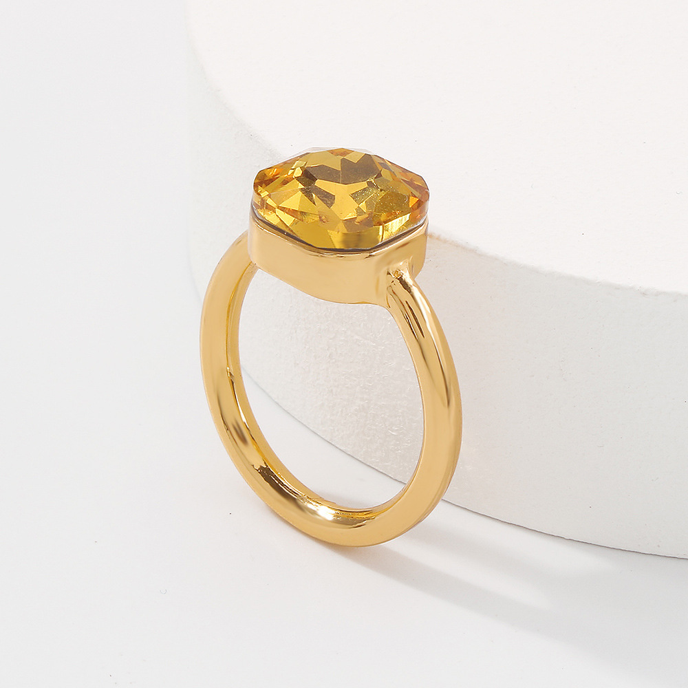 Fashion Geometric Alloy Imitation Diamond Ring Wholesale display picture 7