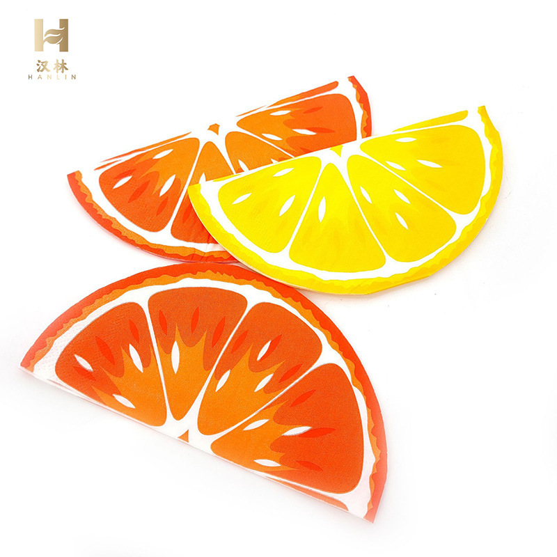 Printed napkin making semicircle orange shaped colored square tissue Party Party raw wood pulp disposable tissue Printed napkin making semicircle orange shaped colored square tissue Party Party raw wood pulp disposable tissue