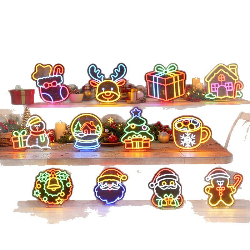 Amazonas Navidad atmósfera decoración lámpara acrílica lámpara de neón lámpara colgante lámpara led modelado lámpara regalo image 6