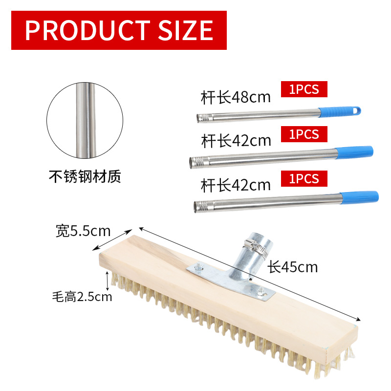 도금되는 구리  45cm 구리 도금 브러시 세트 (스테인레스 스틸 막대)  도금 된 구리