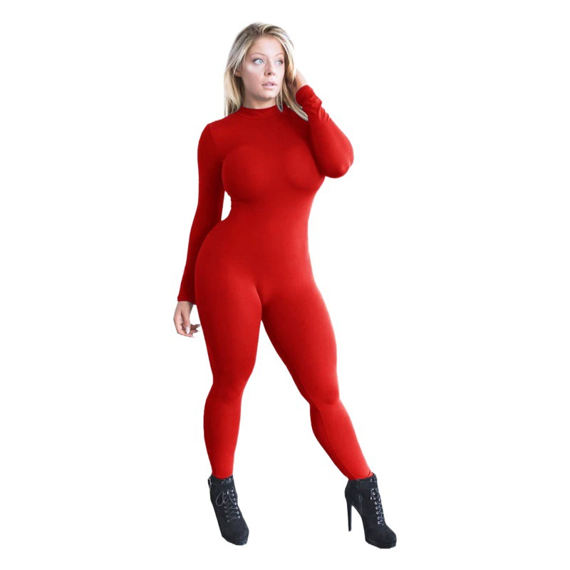 Женский эластичный комбинезон AliExpress для европейского и американского рынков, облегающий, сексуальный, с длинными рукавами, для спорта и повседневной носки, для фитнеса