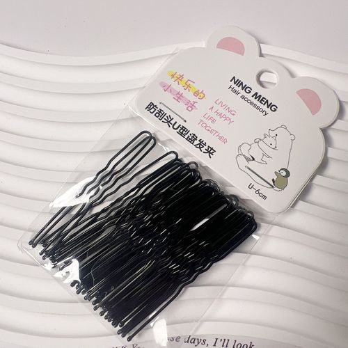 35 pieces U-shaped clip hair tool holder, black stainless steel, side parting hairdressing tool, factory stall supply