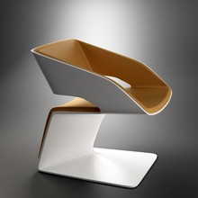 大师设计异形玻璃钢靠背黑白椅高端接待室样板房个性沙发单人椅