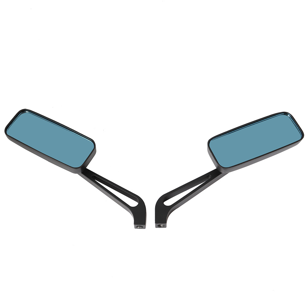New Motorcycle Electric Vehicle Rearview Mirror, All-Aluminum Rectangular Harley Retro Modified Mirror