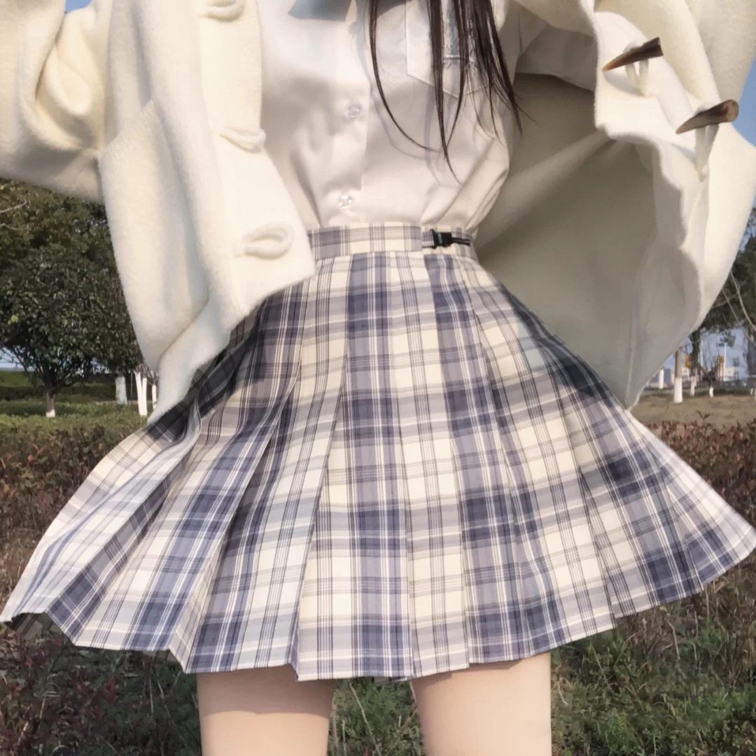 日系jk格子裙青少年春夏jk制服全套刺绣衬衫温柔一刀水手服百褶裙-阿里巴巴