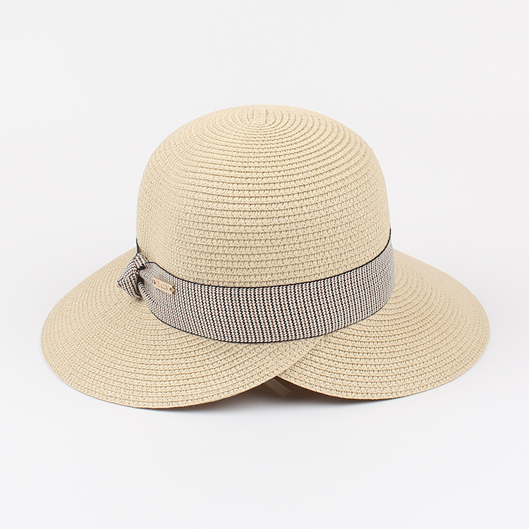 2022 جديد أزياء الصيف شاطئ البحر كبيرة حافة عودة الشق عارضة الشمس القش قبعة الإناث display picture 1