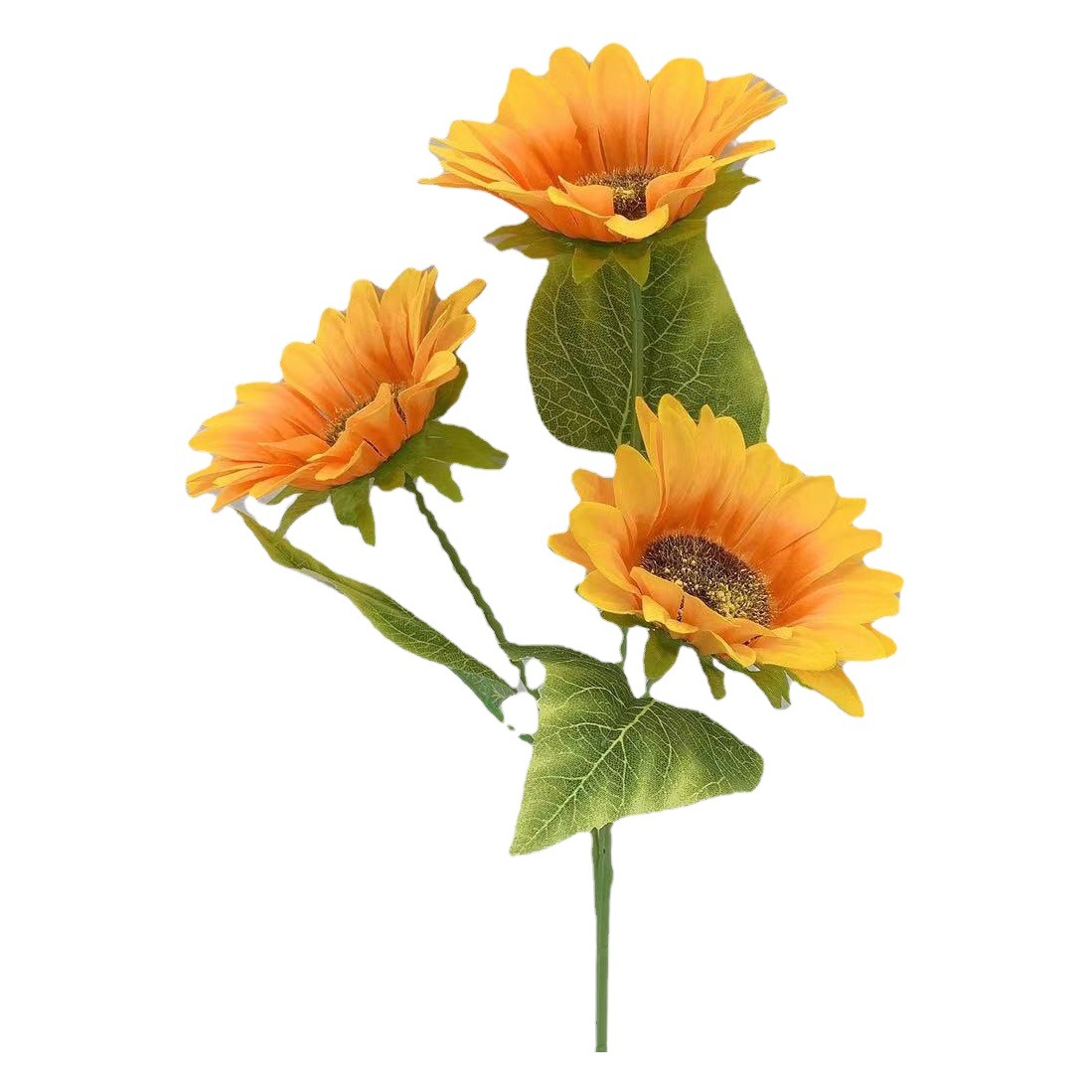 Girasol artificial con 7 ramas, decoración de girasol para bodas y decoración del hogar, arreglo floral artificial, ramo para decoración del hogar.