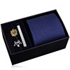 Gift box, tie with zipper, men's red set, 8cm