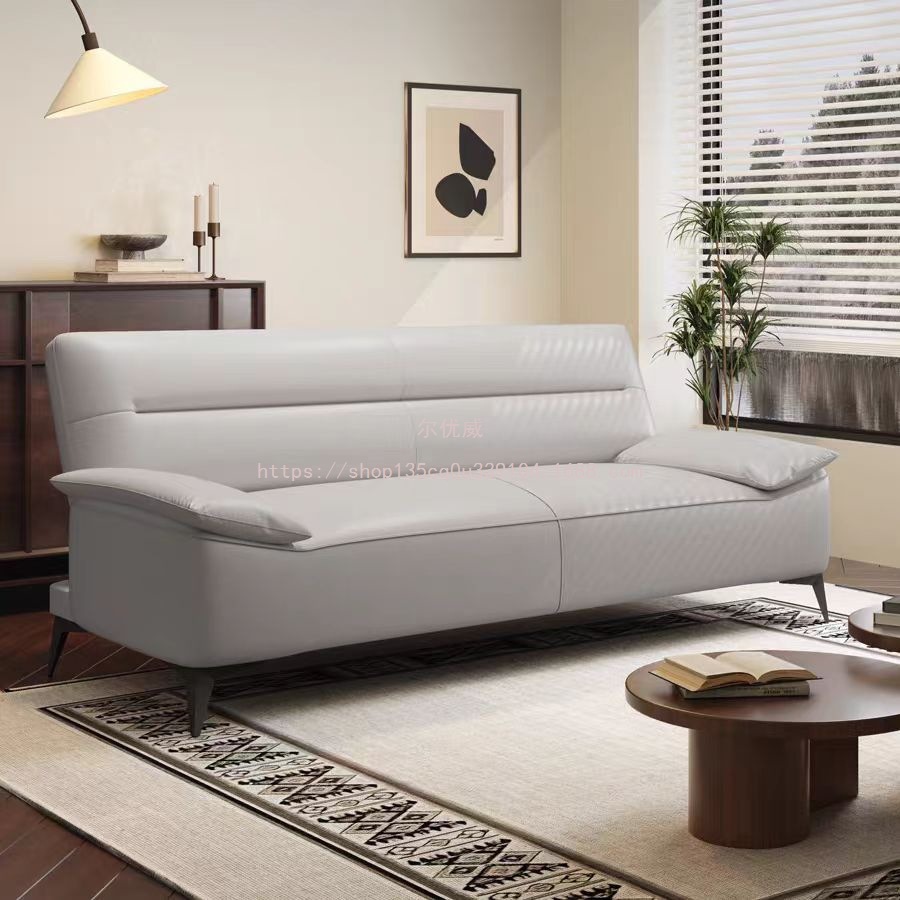 Eryouwei Living Room Foldable Integrated Sofa Bed Cat Scratch Leather Sofa Latex Office Small Apartment Rental Room Two