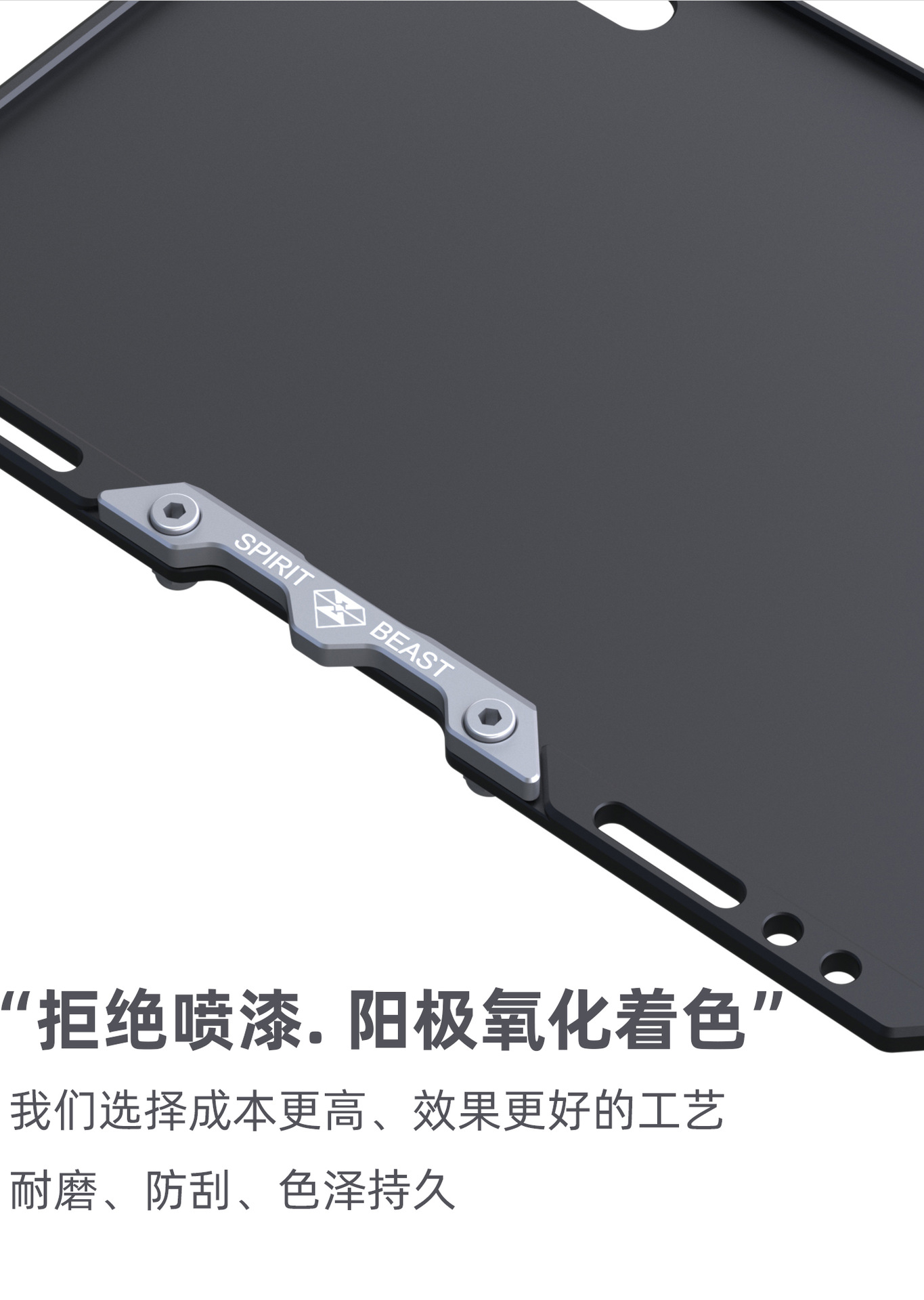 Motorcycle Thickened Aluminum Alloy License Plate Frame Modified License Plate Holder Decorative Bracket Border That Does Not Block the Black Lines, Universal