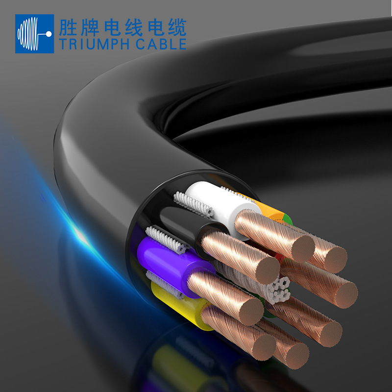 胜牌JS系列TRVV5*0.75平方耐弯折800万次机器人手臂线一卷起订