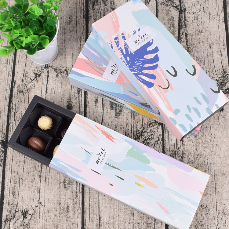 ins风情人节巧克力方形抽屉礼品盒现货茶叶盒精美礼物包装盒礼品