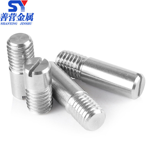 304 stainless steel GB878 slotted external thread cylindrical pin positioning pin M2M2.5M3M4M5M6M8M10