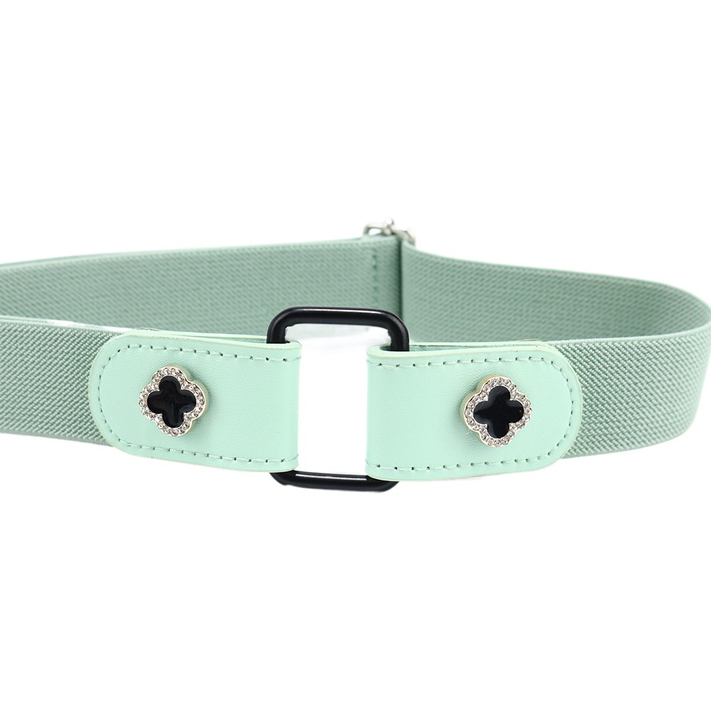 Cinturón perezoso de celebridades de Internet Pantalones vaqueros decorativos de las mujeres con banda elástica de estudiante sin costuras invisible cinturón de mujer