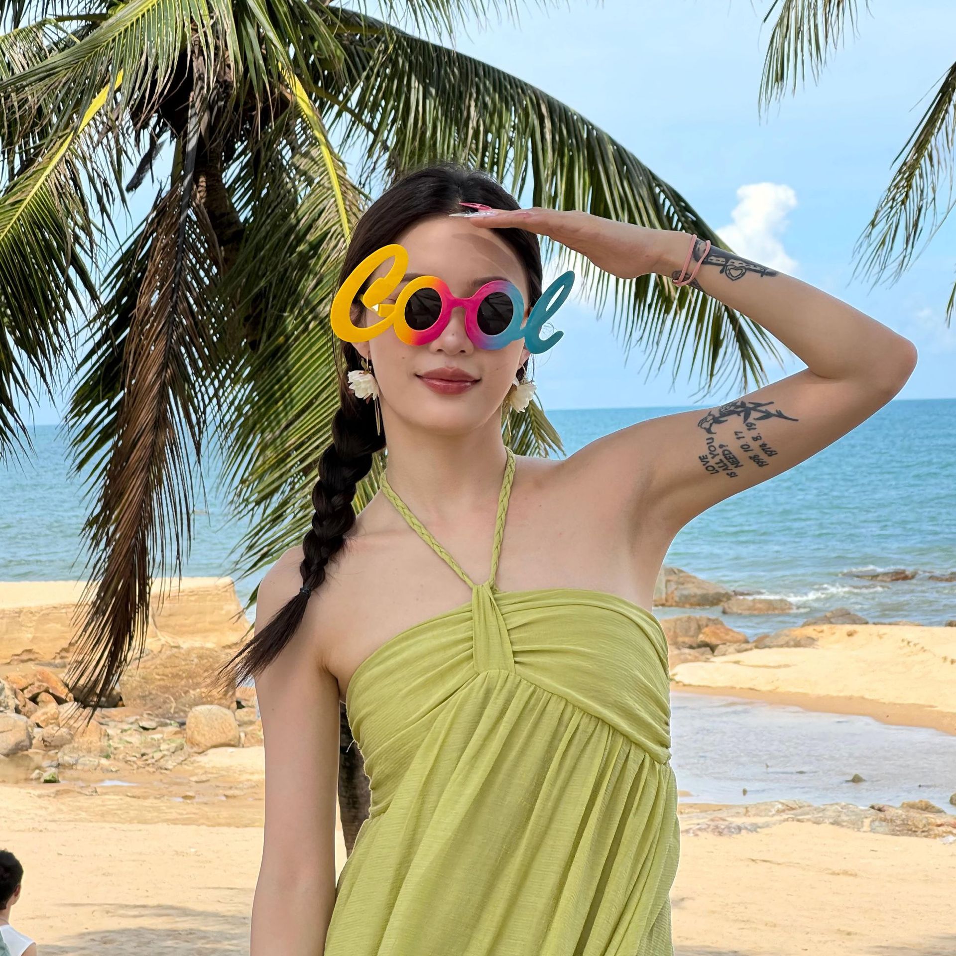 Gafas de Fiesta con Temática Hawaiana, ABS, Divertido, Decorativo, para Fiestas en la Playa y Festivales de Música