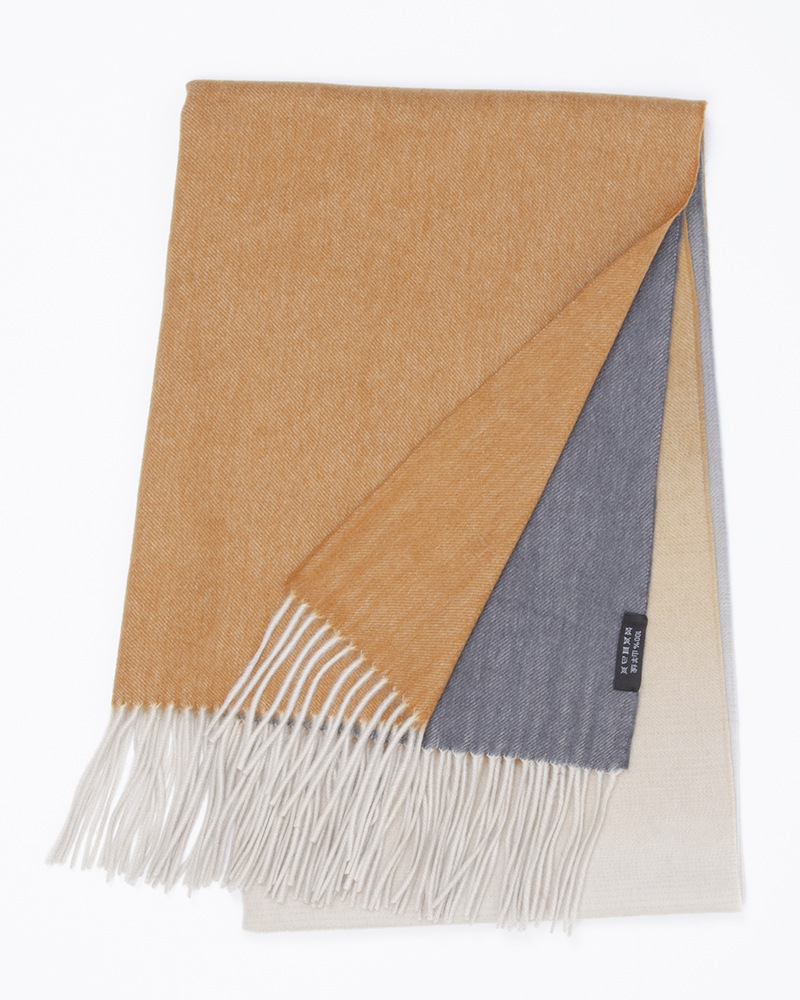 Mongolia Interior nuevo estilo 35 ancho bufanda de cachemira pura otoño e invierno engrosada hombres y mujeres de manga larga degradada europea y americana