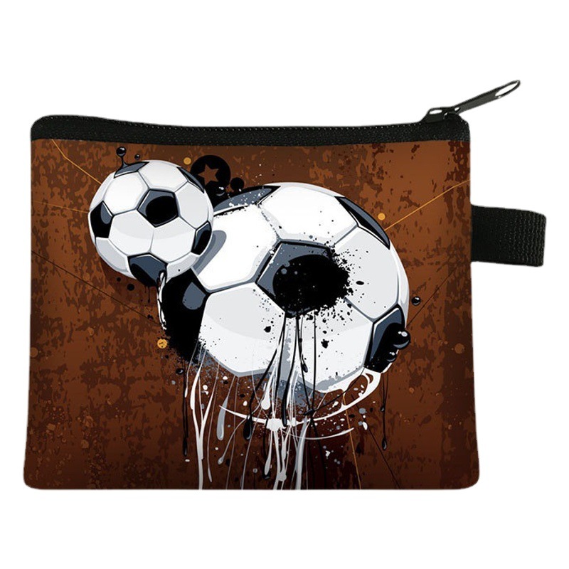 Household Bag, Football, Children's Coin Purse, Student Unisex Key Storage Bag, Boys' Card Holder, Key Pouch, Hot Cartoon Design