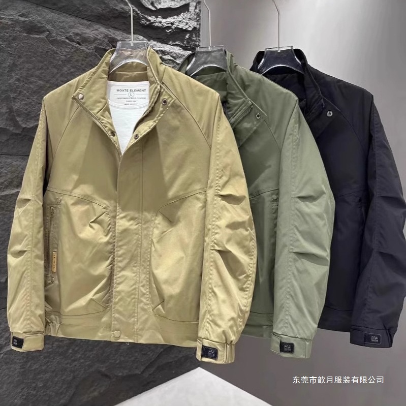 Trendy Stand Collar Jacket for Men Spring and Summer Stylish Casual Top Workwear Casual Men