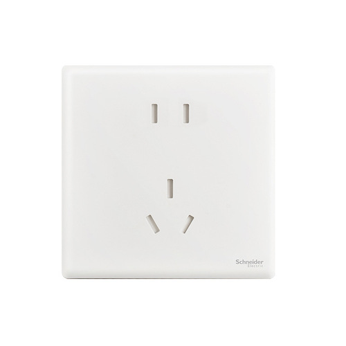 Schneider switch socket panel porous platinum white switch 86 five-hole concealed USB two or three plug air conditioning wall
