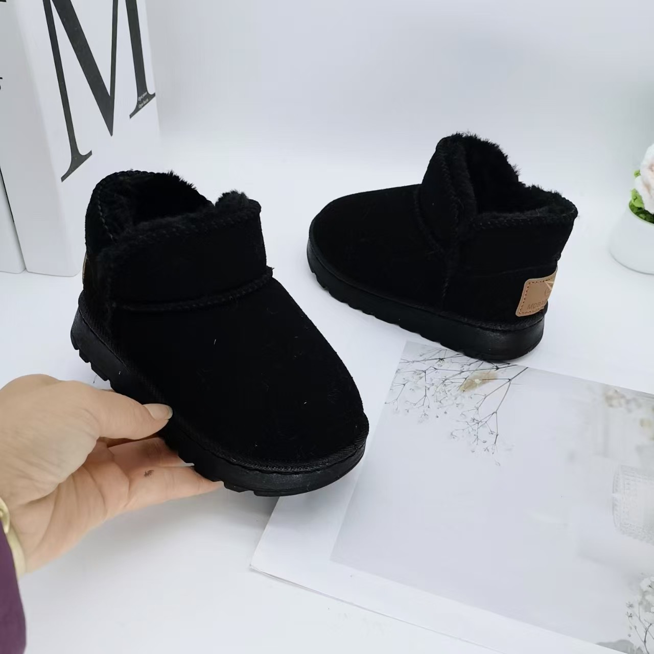 Botas de algodón de invierno de lana para niños y niñas botas de nieve zapatos de algodón para niños zapatos deportivos de algodón para niños zapatos de niñas
