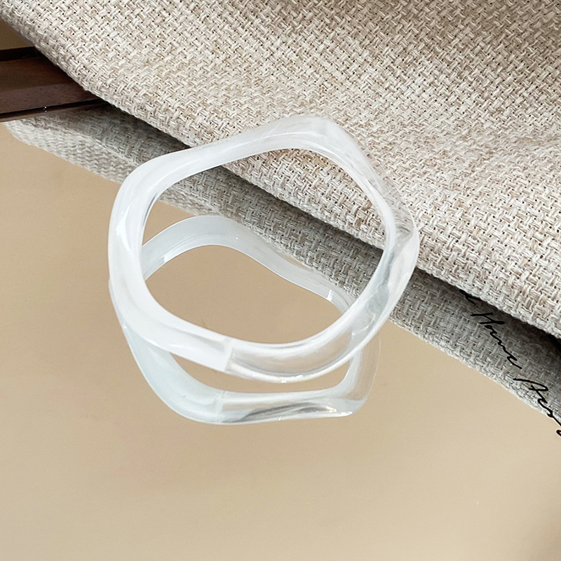 Arte coreano mancha resina francés retro ámbar pulsera exagerada femenina pulsera pulsera retro todo fósforo pulsera