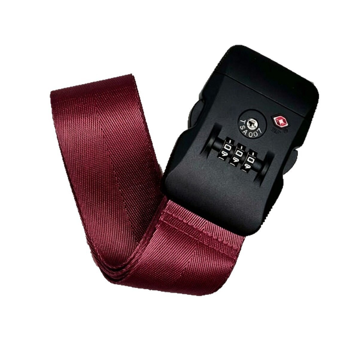 Anti-theft luggage strap with reinforced binding, TAS customs code lock, thickened nylon travel suitcase packing strap, cross-shaped